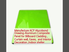 Manufaktur ACP Alucobond Drawing Aluminium Composite Panel for Billboard Cladding, Curtain wall, Eaves and Interior Decoration, Indoor shelter