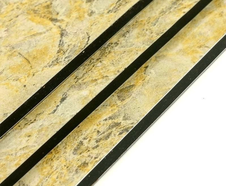 5.5kg / M2 ACP Marble Aluminium Composite Panel Untuk Dinding Interior / Eksterior