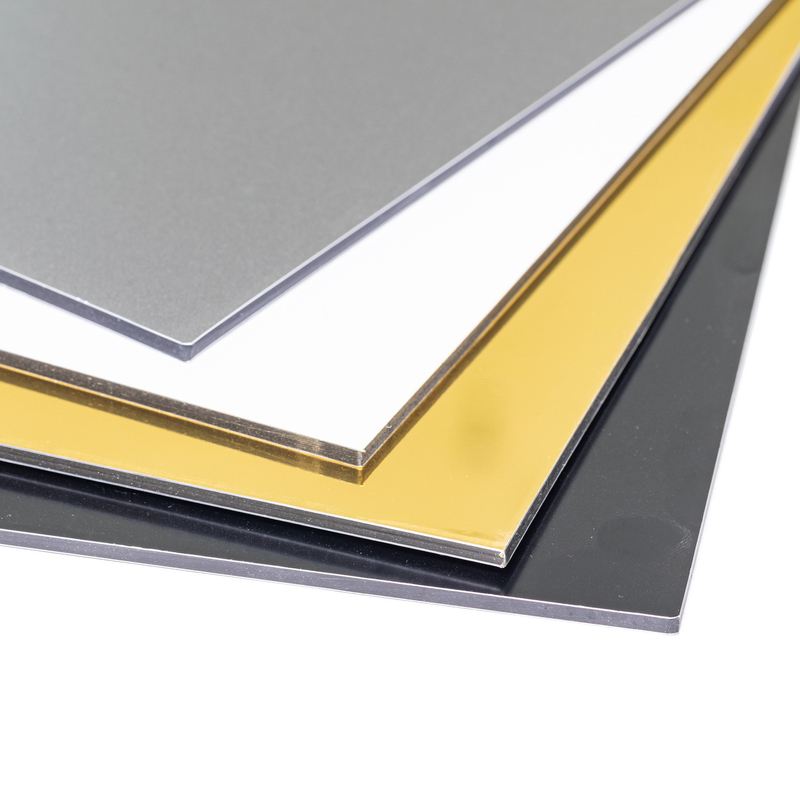 ALD 8802 perak abu-abu inti yang tidak dapat dipecahkan Panel komposit aluminium untuk signage dan bahan bangunan