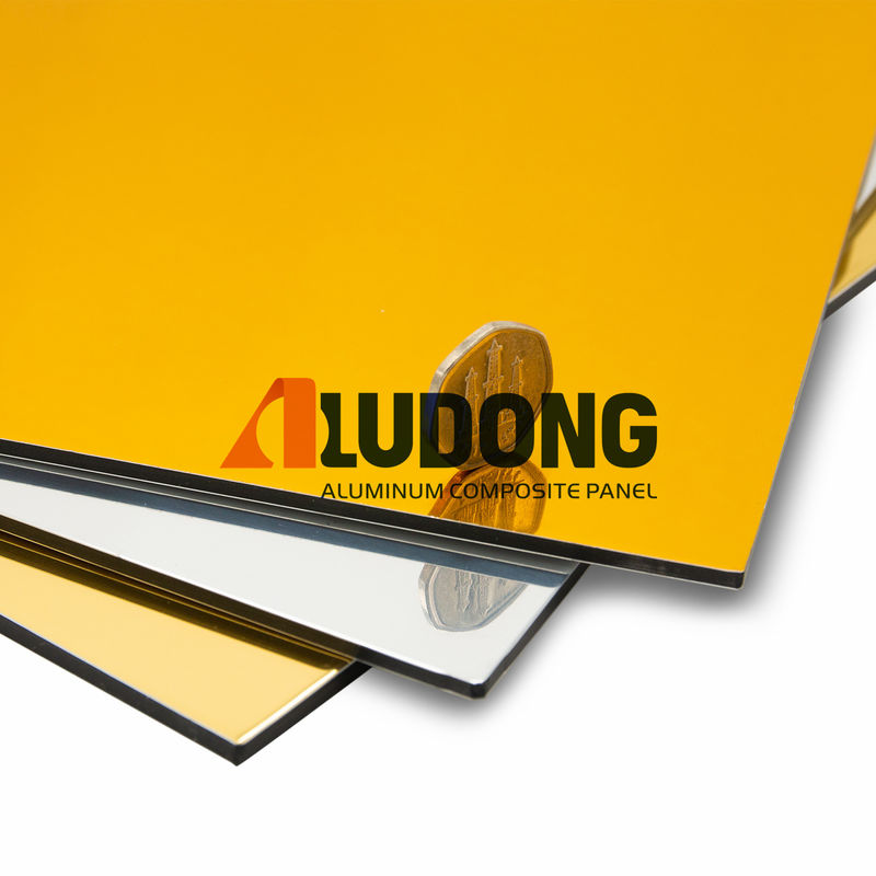 High Gloss Mirror ACP Panel, Domestik& Diimpor Jerman Mirror Aluminium Composite Panel untuk Wall Cladding & Dekorasi Interior