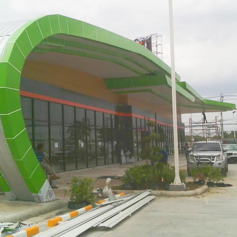 1500*5000*4mm PVDF Aluminium Composite Panel Acm untuk Curtain Wall dan Exterior Cladding