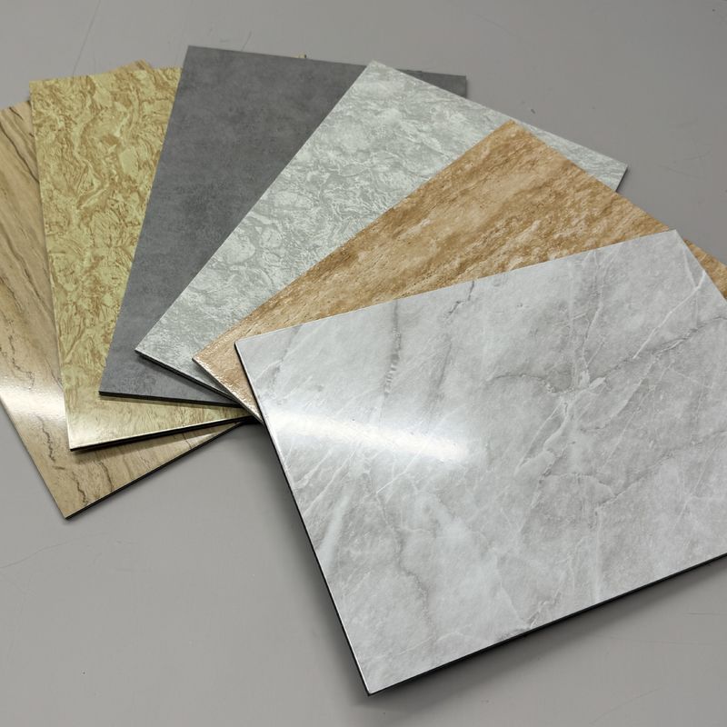 Pengiriman cepat 1220*24400mm Panel Komposit Aluminium PE PDVF Lapisan, Pola Marmer, untuk Mall Hall Dekorasi Hotel Disesuaikan