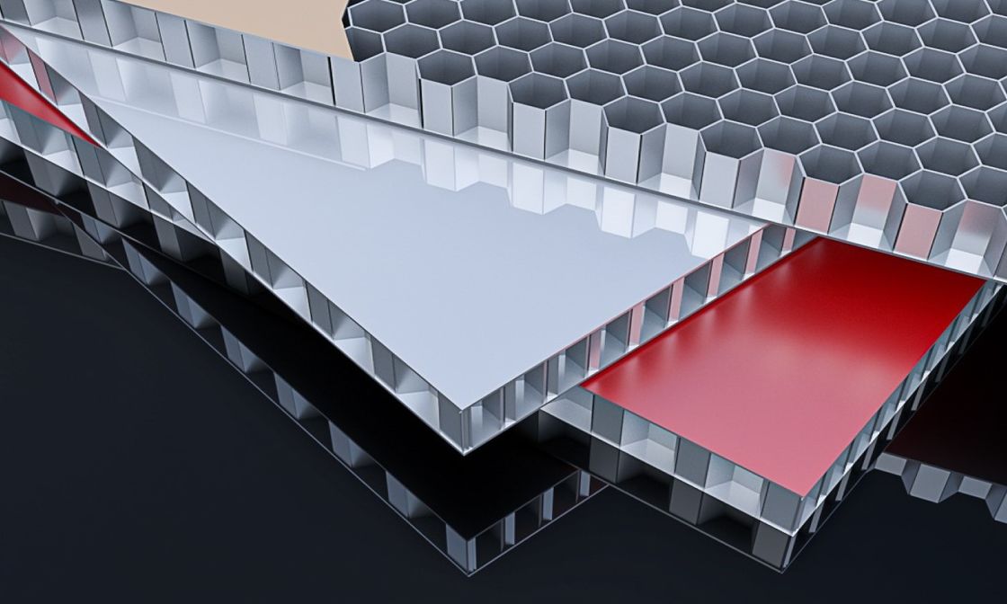 Panel Sarang Lebah Aluminium Untuk langit-langit, atap, dinding interior dan eksterior, Dll.