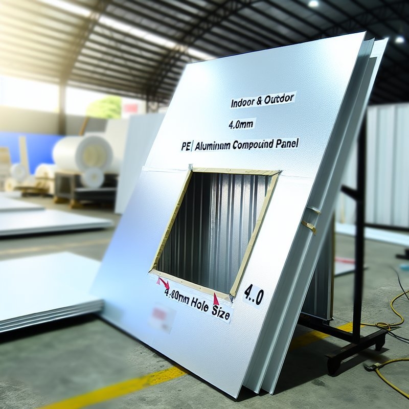 Panel Komposit Aluminium PE 4.0mm Ukuran Lubang untuk Penggunaan Indoor Outdoor