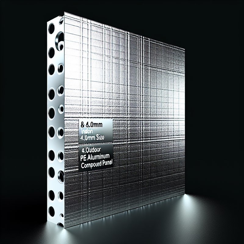 Panel Komposit Aluminium PE 4.0mm Ukuran Lubang untuk Penggunaan Indoor Outdoor