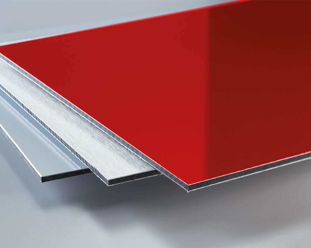 Yunani Panel Komposit Aluminium Kualitas PE Untuk Tanda dan Dekorasi Interior