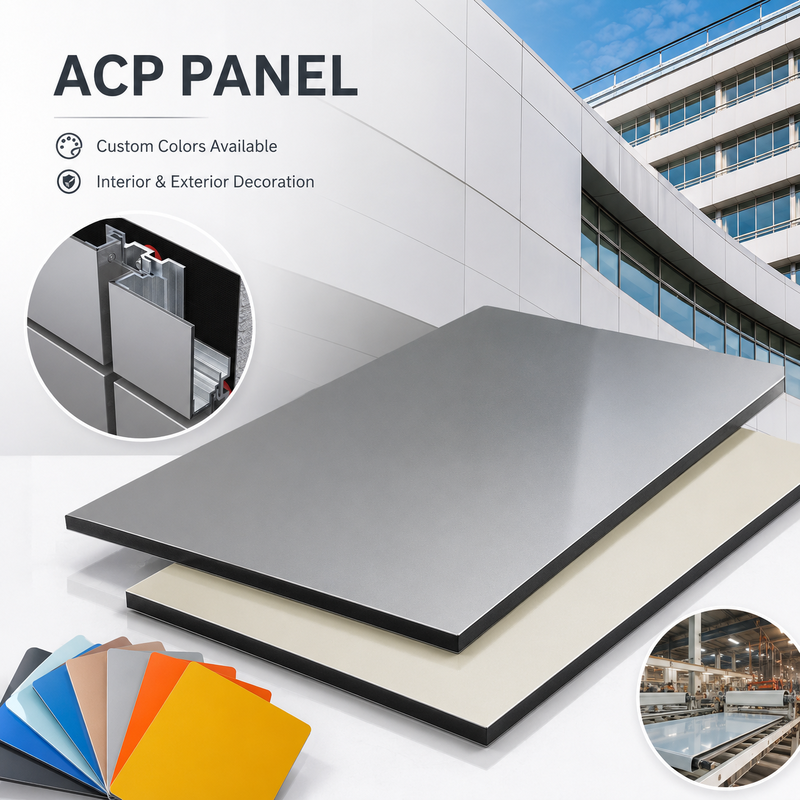 Alucobond Standard A2 Fireproof Aluminium Composite Panel ACM 4mm, Berat Ringan untuk Dinding Tirai