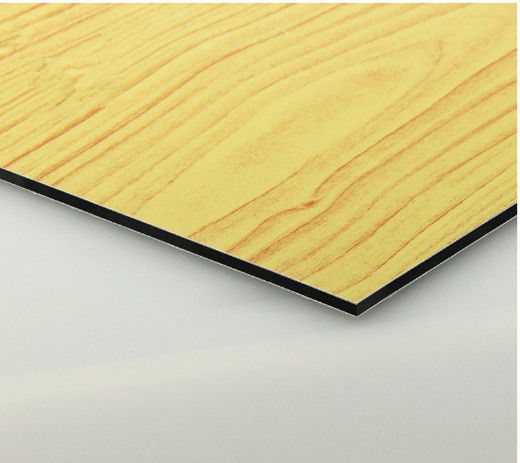 OEM Pabrik Kayu Gandum ACP 4mm, Lapisan PVDF, Anti-Goresan Permukaan untuk Eksterior Interior Wall Cladding Penjual Terbaik