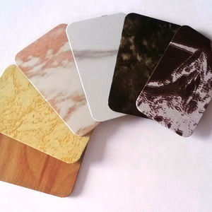 Golden Supplier Marmer Grain Acp Sheet Eksterior Wall Cladding, Batu Alam yang awet untuk Villa Hotel Bangunan Dekorasi Fasad