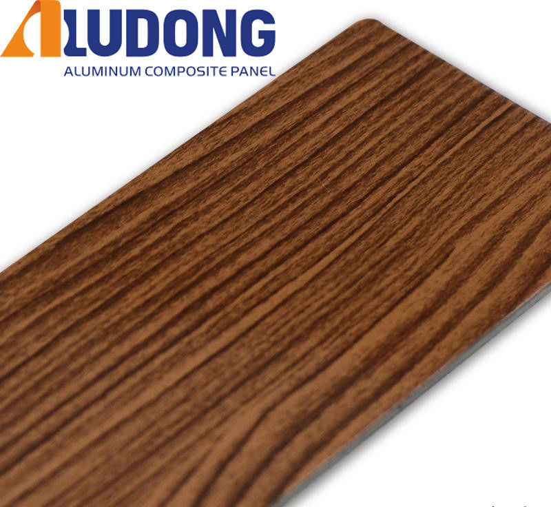 Produsen Langsung 5mm kayu biji ACP PVDF Lapisan, Anti-UV & tahan api untuk dinding tirai 24/7 Dukungan Teknis