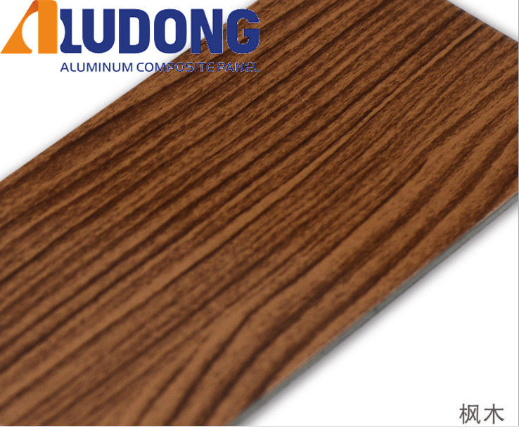 Produsen Langsung 5mm kayu biji ACP PVDF Lapisan, Anti-UV & tahan api untuk dinding tirai 24/7 Dukungan Teknis