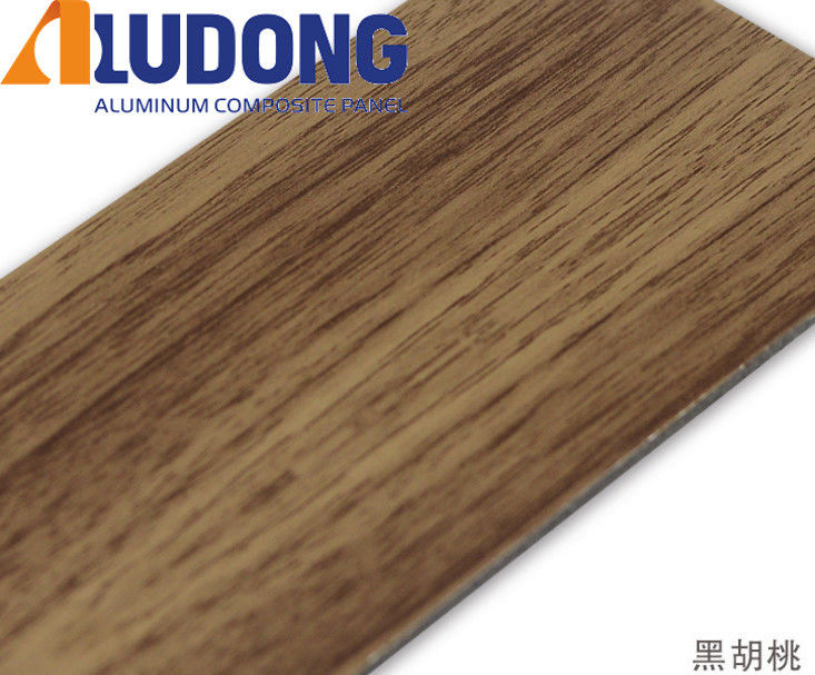 OEM Custom 1220*2440mm ACM Panel PE PVDF Coating, Opsi Gandum Kayu, untuk Langit-langit & Dekorasi Interior Harga Pabrik