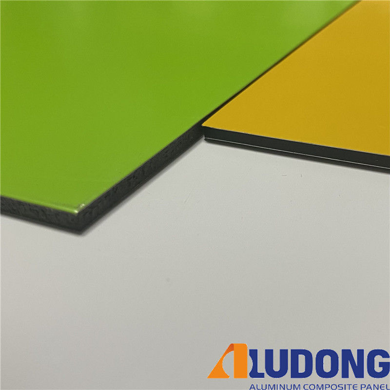 Pengiklanan PE Core 0.3mm ACP Alucobond Drawing Aluminium Composite Panel Untuk Curtain Wall Eaves Indoor Shelter