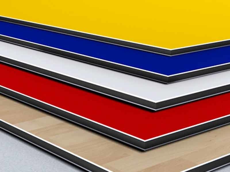 Panel Komposit Aluminium untuk Pencetakan UV Dua Sisi Warna Poliester Diperlakukan
