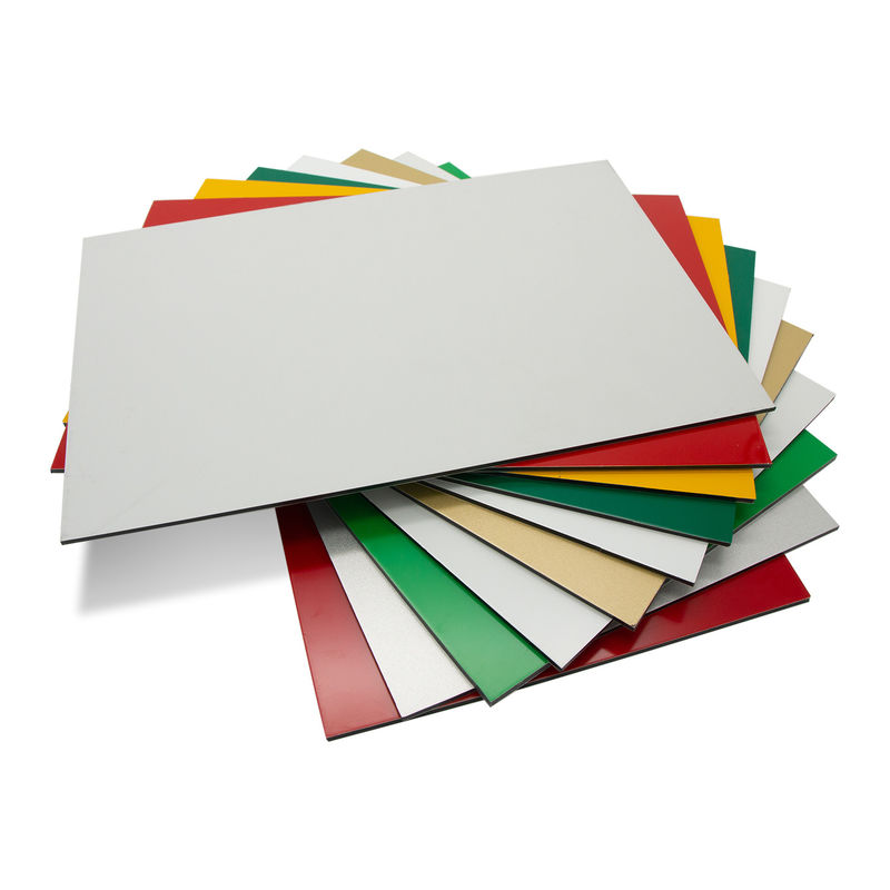 Pengiklanan PE Core 0.3mm ACP Alucobond Drawing Aluminium Composite Panel Untuk Curtain Wall Eaves Indoor Shelter