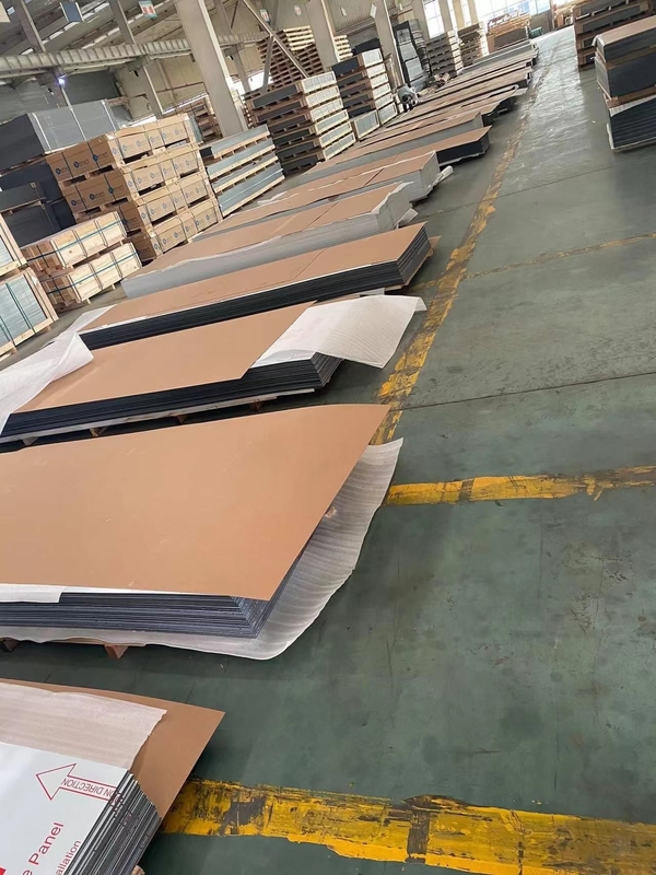 Panel Komposit Aluminium ACP Warna Kayu Dengan Dekorasi Interior Faux