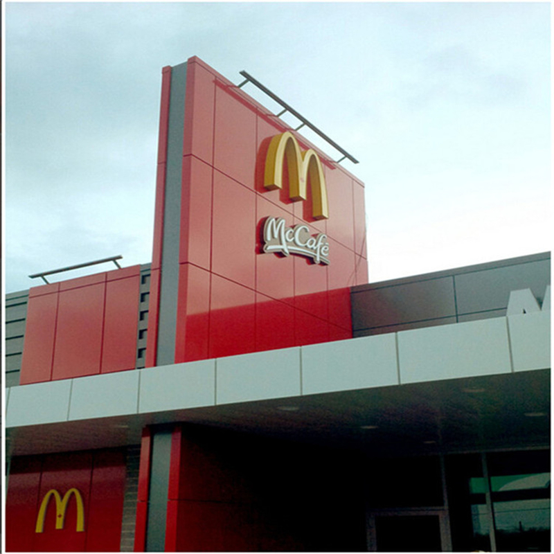 25um-30um PVDF Coating Aluminium Composite Panel untuk fasad bangunan modern dan ramping