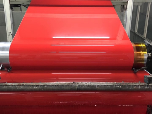 Panel Komposit Aluminium Acp PE Merah Warna Hidup Dan Tingkat Gloss Lebih Tinggi 2mm