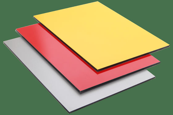Panel Komposit Aluminium FEVE Gloss Tinggi dengan warna-warna cerah dan cerah