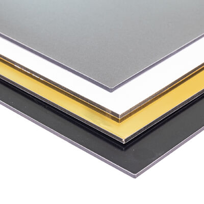 Sampel gratis tersedia cetak khusus 4mm aluminium lembaran komposit ACP/ACM Tidak ada pesanan uji coba risiko