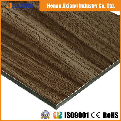 OEM Pabrik Kayu Gandum ACP 4mm, Lapisan PVDF, Anti-Goresan Permukaan untuk Eksterior Interior Wall Cladding Penjual Terbaik