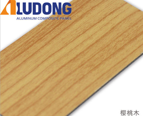 Produsen Langsung 5mm kayu biji ACP PVDF Lapisan, Anti-UV & tahan api untuk dinding tirai 24/7 Dukungan Teknis