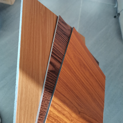 Panel Komposit Aluminium Kayu Tebal 8mm Untuk Dinding Tirai