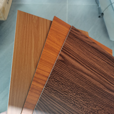 Panel Komposit Aluminium Kayu PVDF 1220mm Untuk Bahan Konstruksi